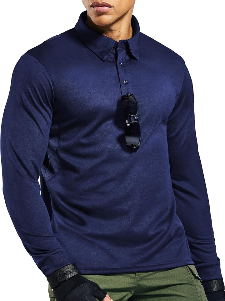 Men’s Performance Long Sleeve Polo Shirt