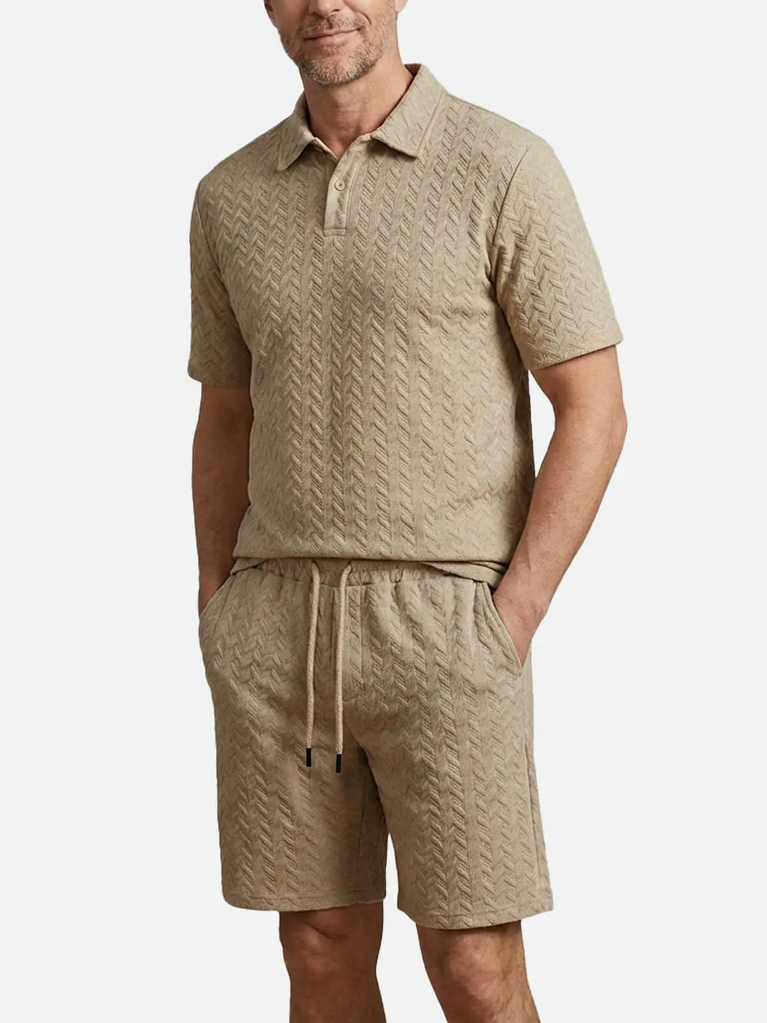 Men’s Polo Shirt & Shorts Set