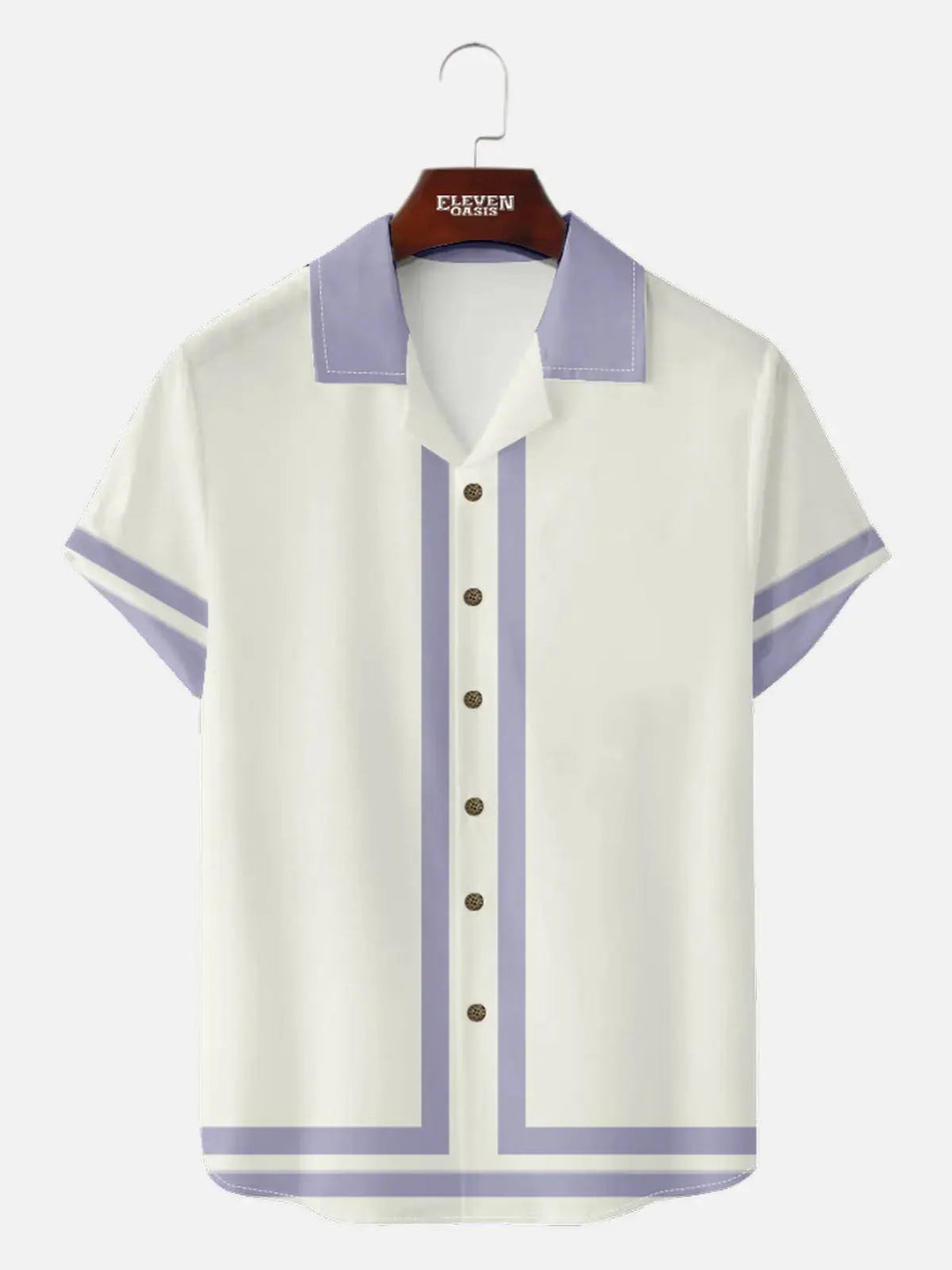 Men’s Contrast Panel Button Front Shirt