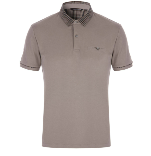 Men’s Short Sleeve Polo Shirt with Button Placket And Chest Pocket