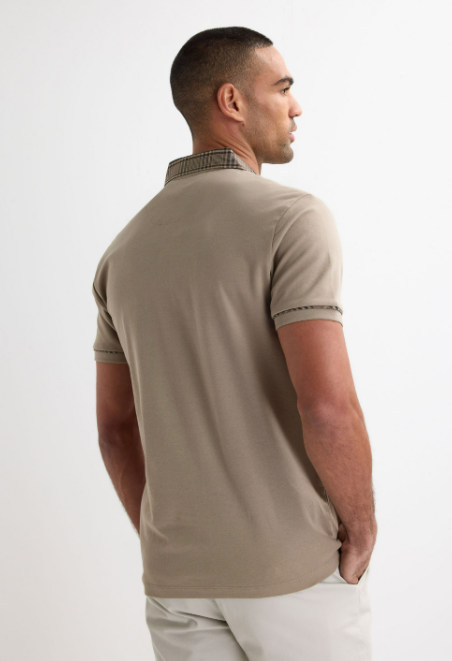 Men’s Short Sleeve Polo Shirt with Button Placket And Chest Pocket