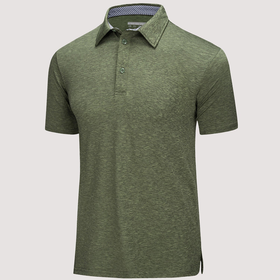 Men’s Short Sleeve Polo Shirt with Button Placket