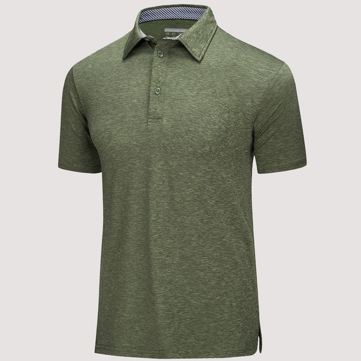 Men’s Short Sleeve Polo Shirt with Button Placket