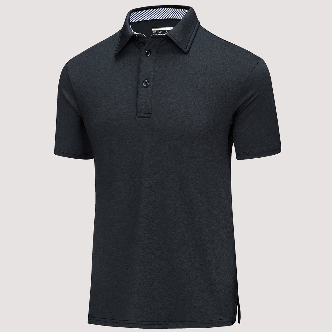 Men’s Short Sleeve Polo Shirt with Button Placket