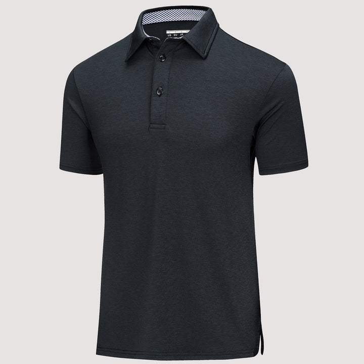 Men’s Short Sleeve Polo Shirt with Button Placket