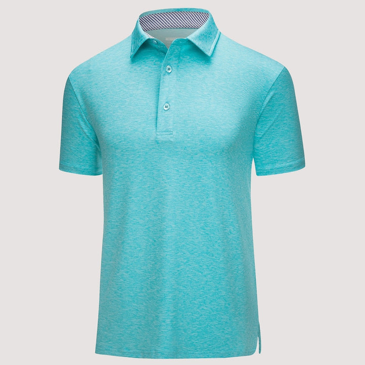 Men’s Short Sleeve Polo Shirt with Button Placket