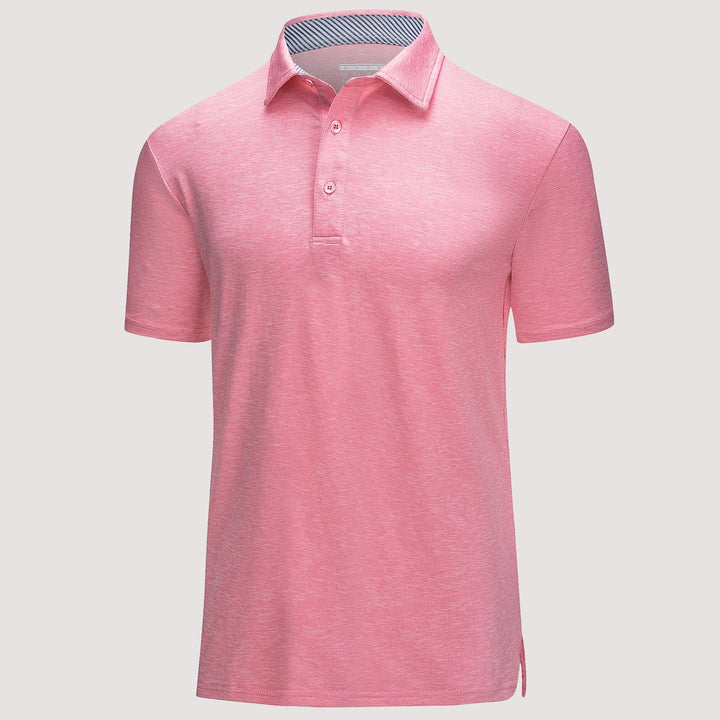 Men’s Short Sleeve Polo Shirt with Button Placket