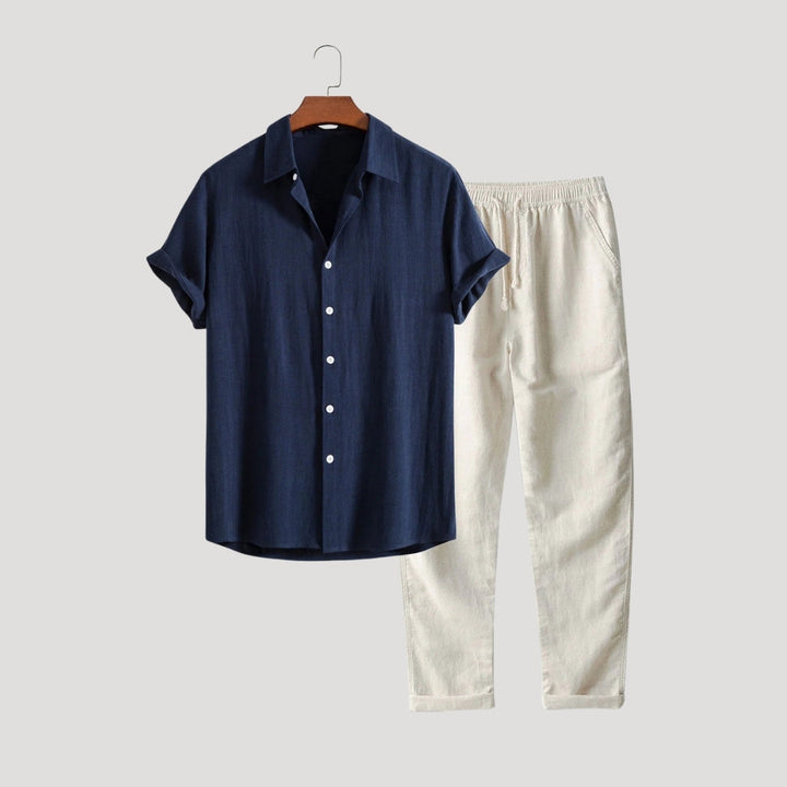 Men’s Short Sleeve Shirt and Pants Co-Ord Set
