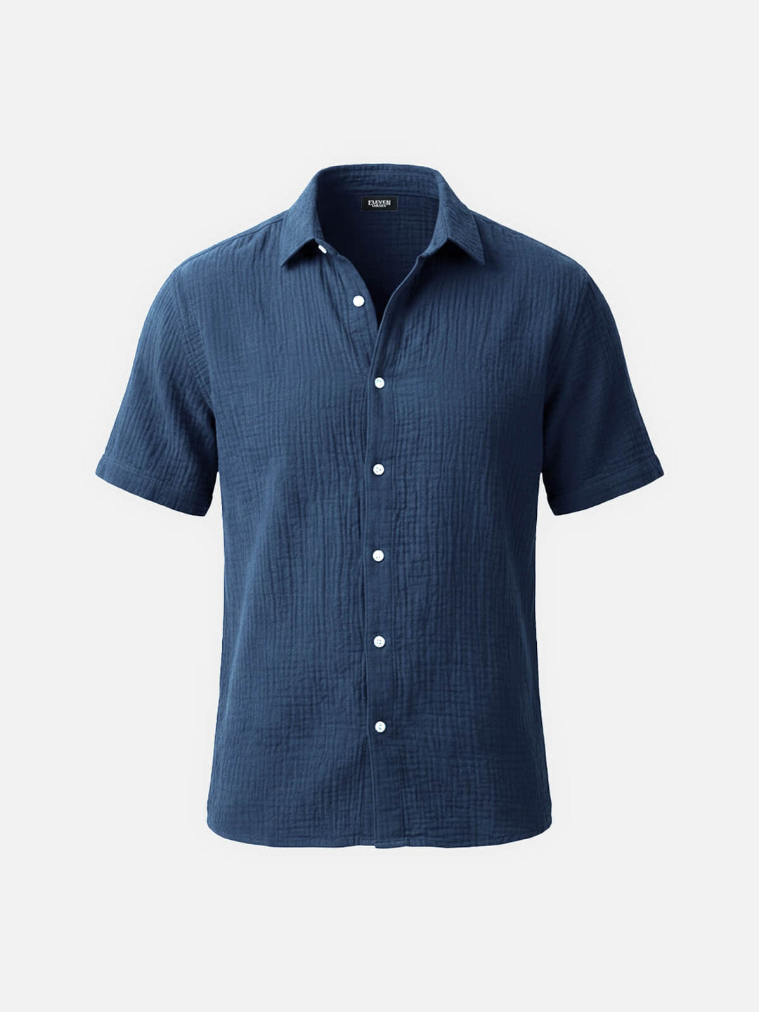 Men’s Short Sleeve Textured Button-Up Shirt