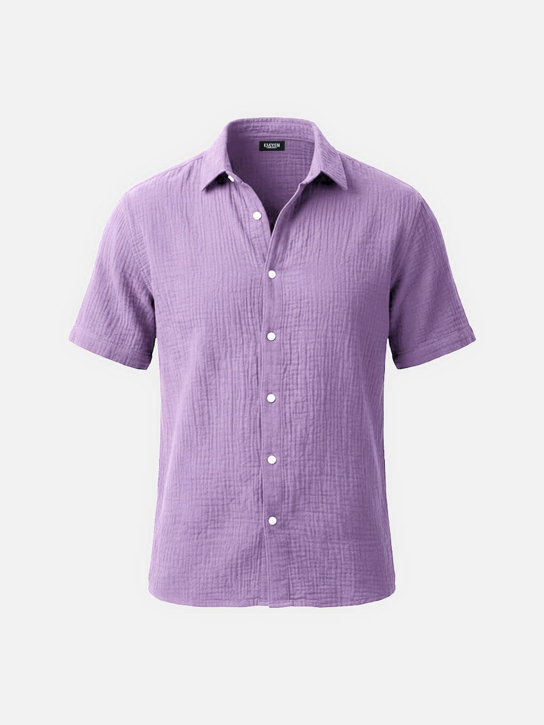 Men’s Short Sleeve Textured Button-Up Shirt