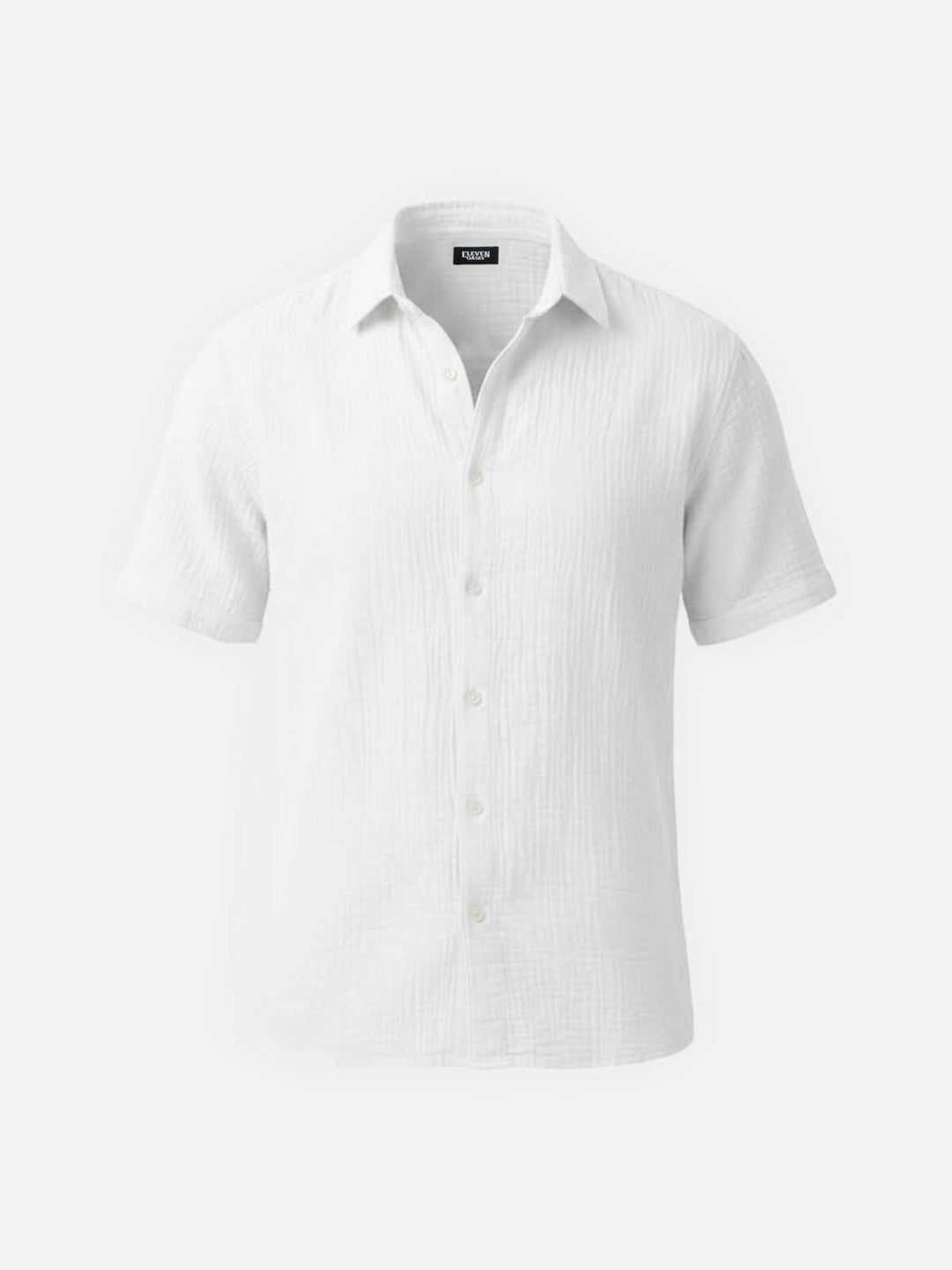 Men’s Short Sleeve Textured Button-Up Shirt