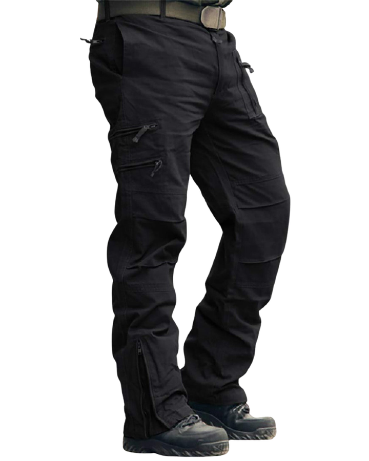 Men’s Tactical Cargo Pants with Multiple Zippered Pockets