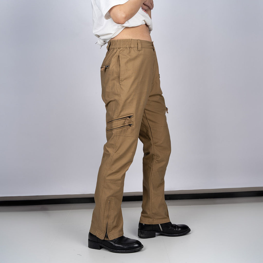 Men’s Tactical Cargo Pants with Multiple Zippered Pockets