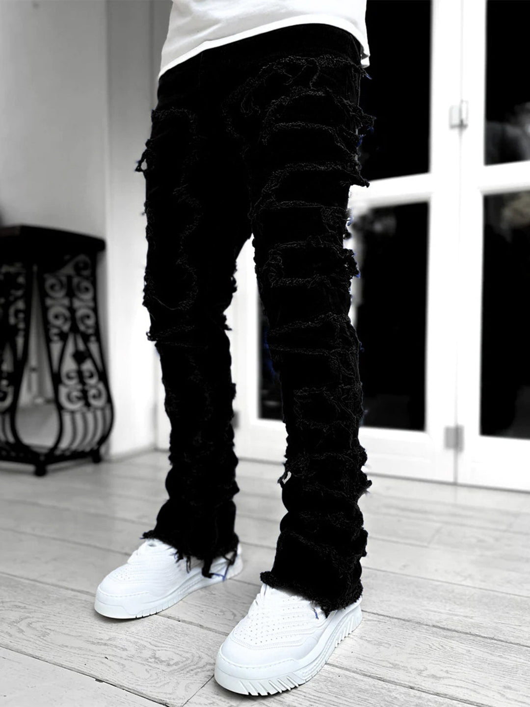 Men’s Tassel Trim Slim Fit Pants