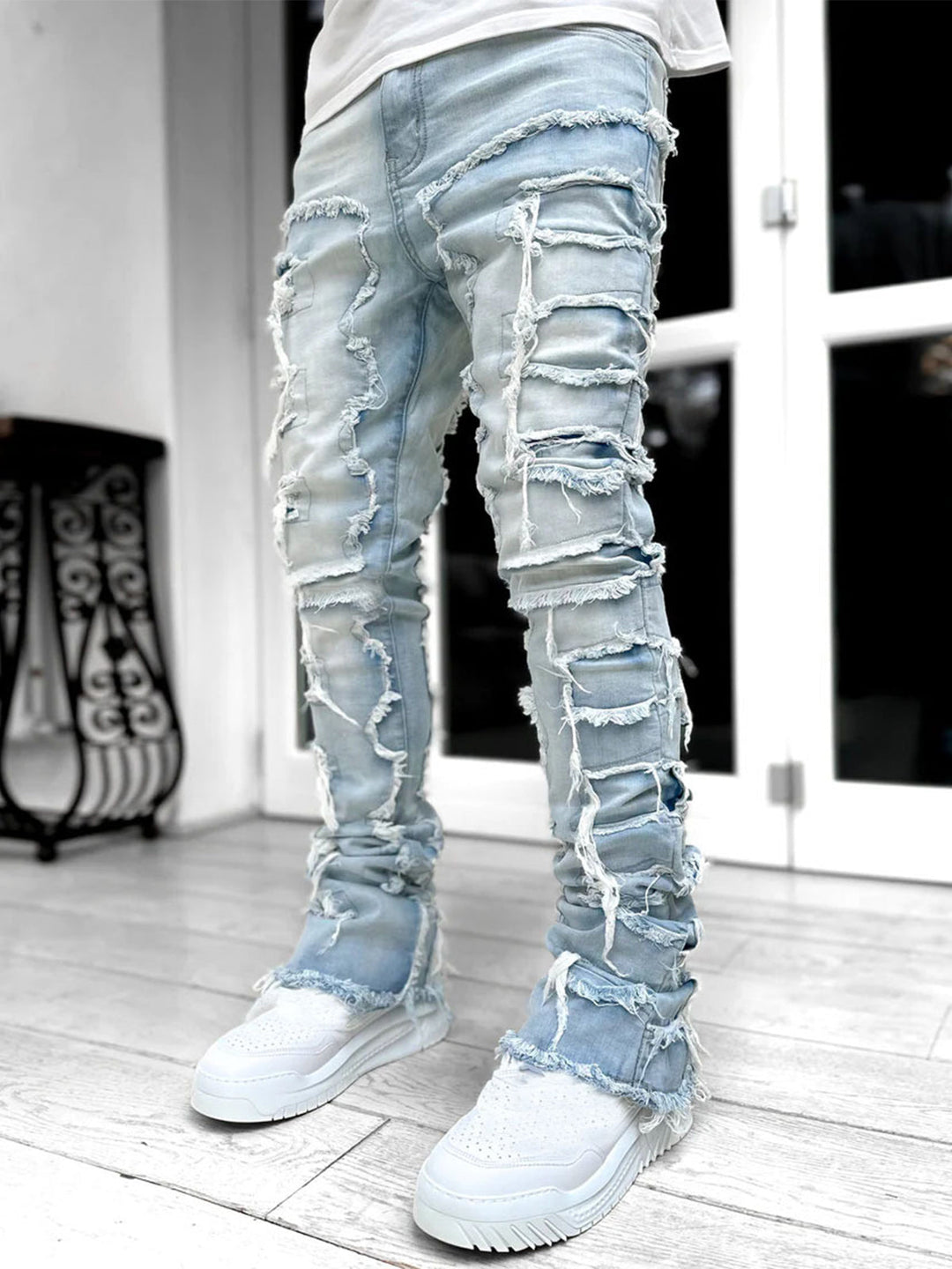 Men’s Tassel Trim Slim Fit Pants