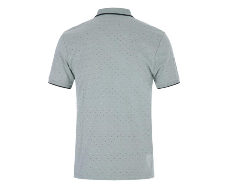 Men’s Textured Polo Shirt With Contrast Trim