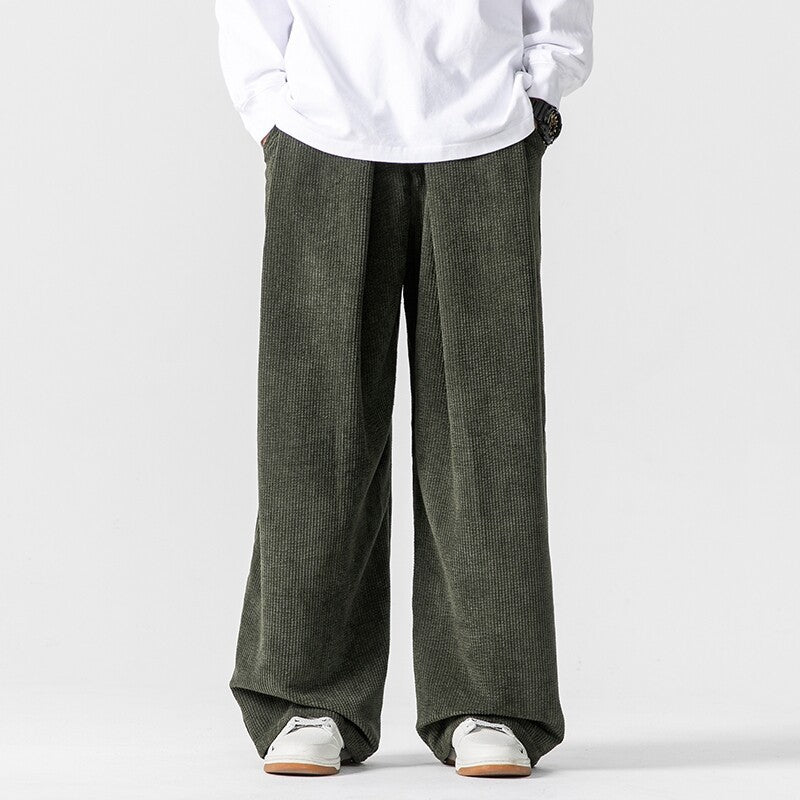 Men’s Textured Wide-Leg Pants