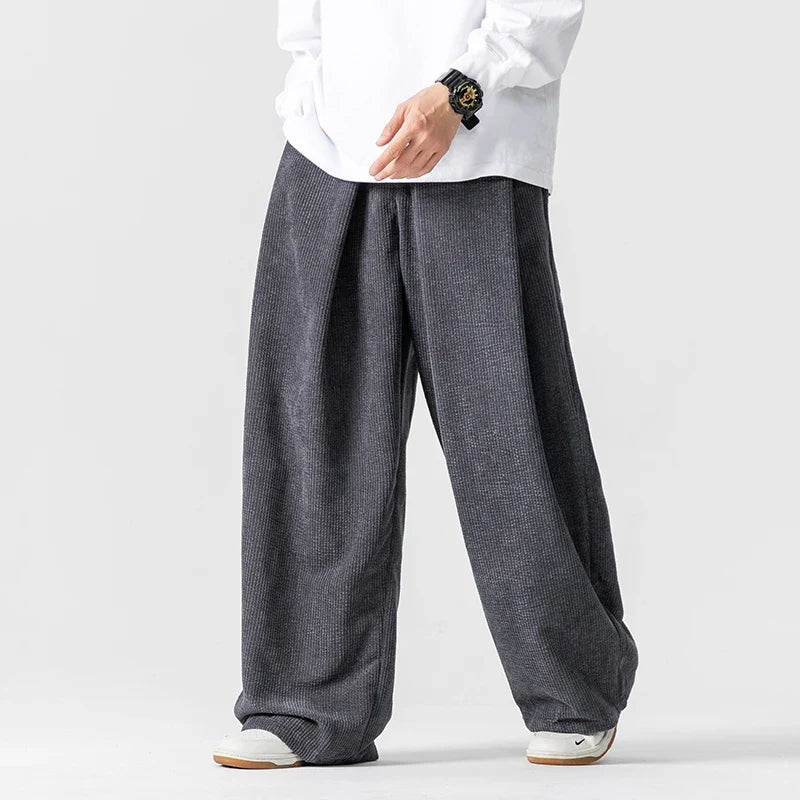 Men’s Textured Wide-Leg Pants