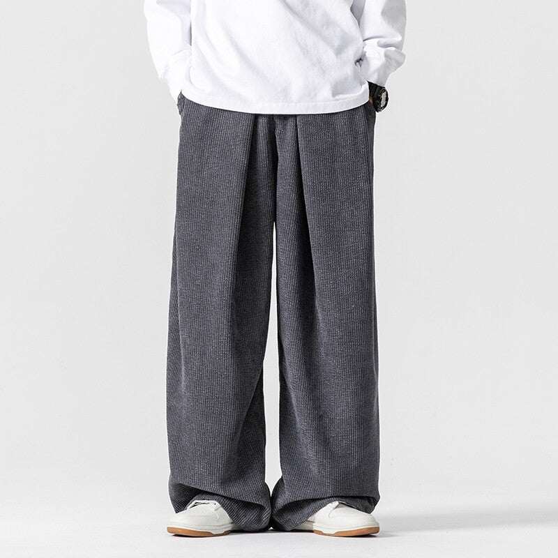Men’s Textured Wide-Leg Pants