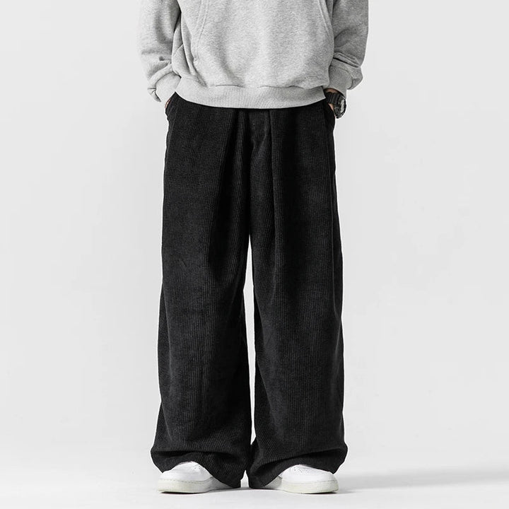 Men’s Textured Wide-Leg Pants