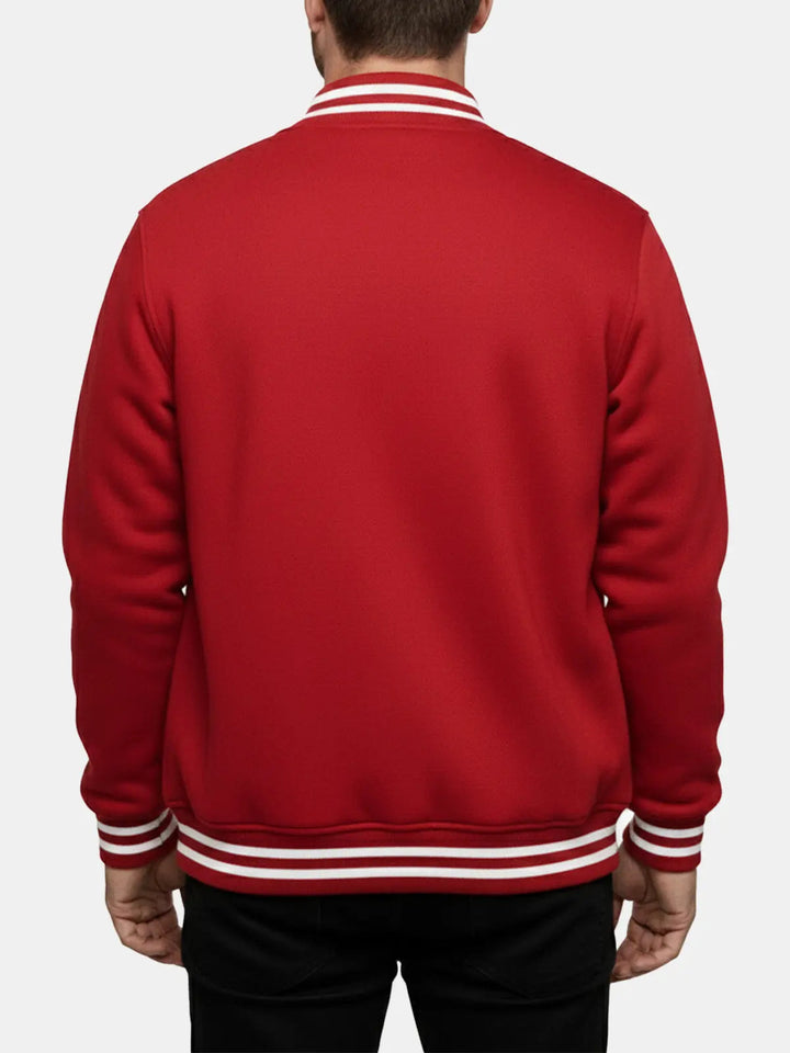 Men’s Varsity Style Snap Button Jacket