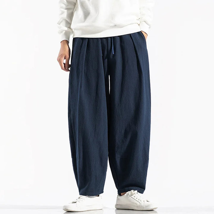 Men’s Wide-Leg Drawstring Waist Pants