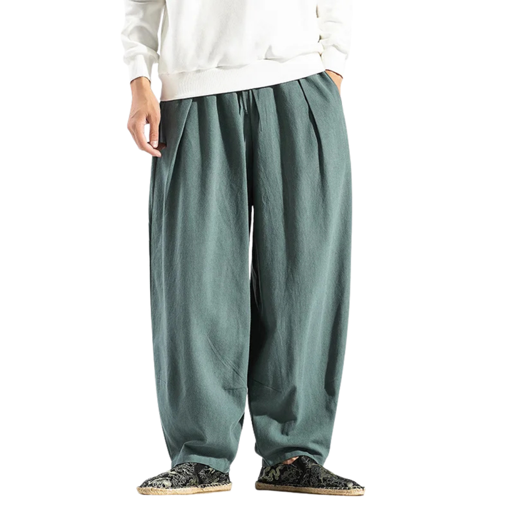 Men’s Wide-Leg Drawstring Waist Pants