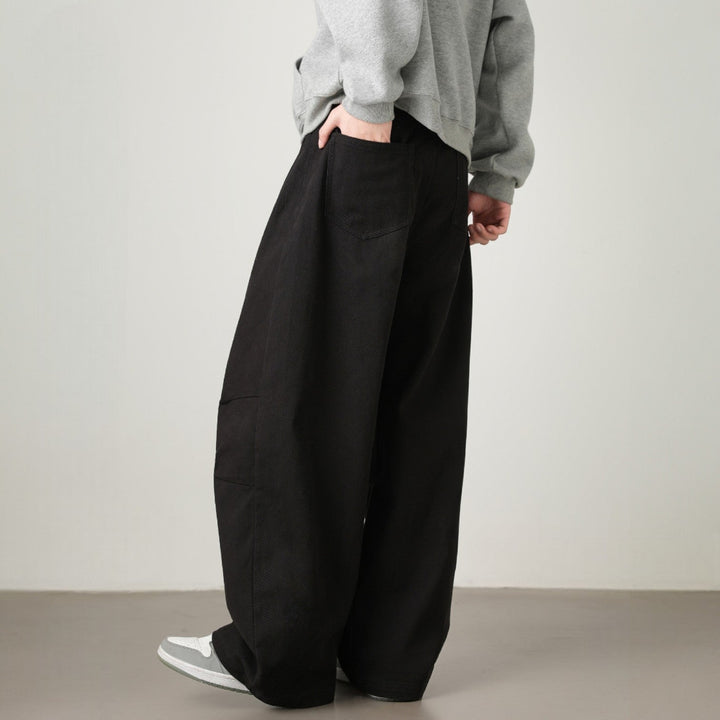 Men’s Wide-Leg Panel Pants with Belt Loops