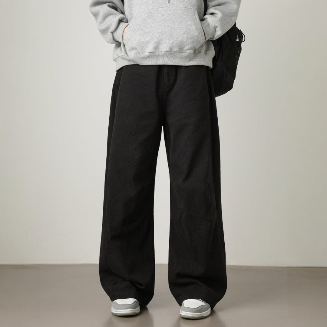 Men’s Wide-Leg Panel Pants with Belt Loops