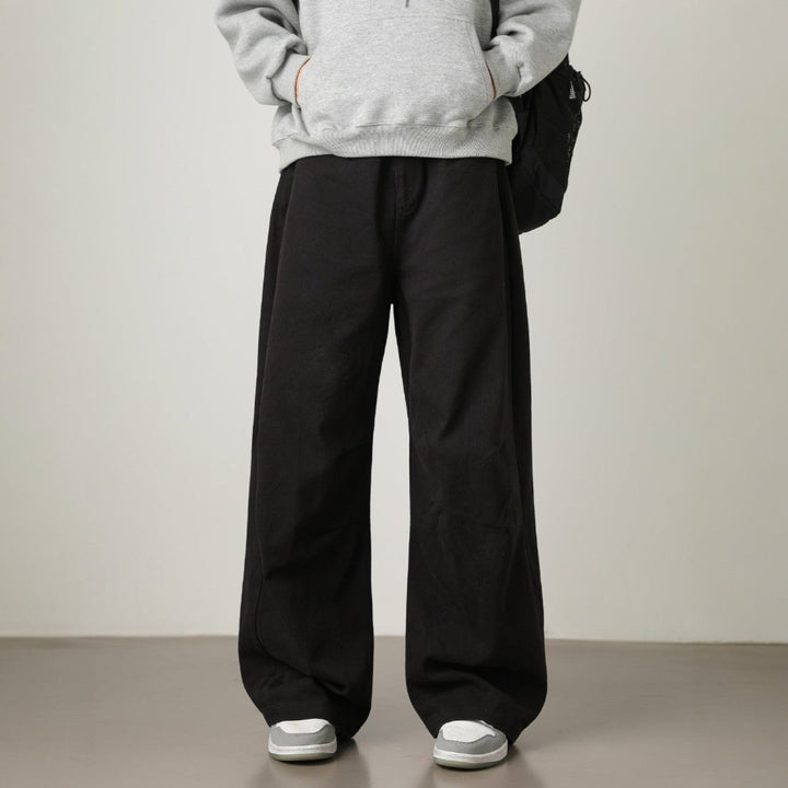 Men’s Wide-Leg Panel Pants with Belt Loops
