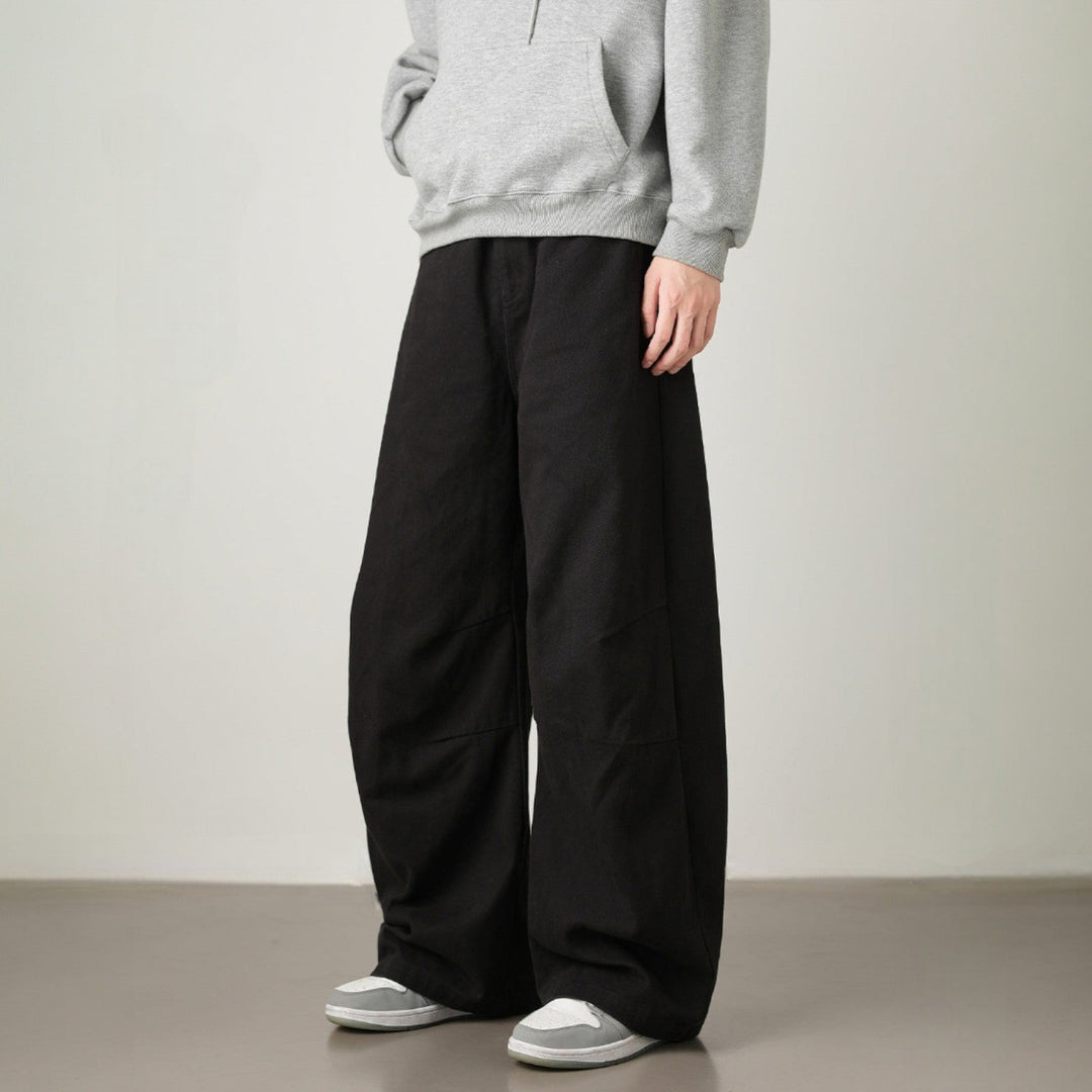Men’s Wide-Leg Panel Pants with Belt Loops