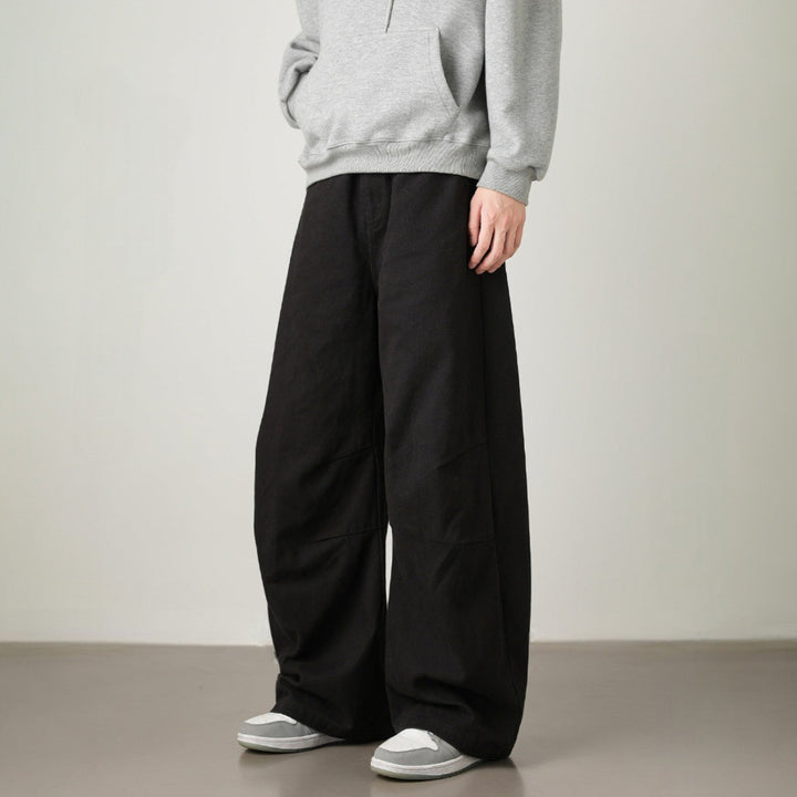 Men’s Wide-Leg Panel Pants with Belt Loops