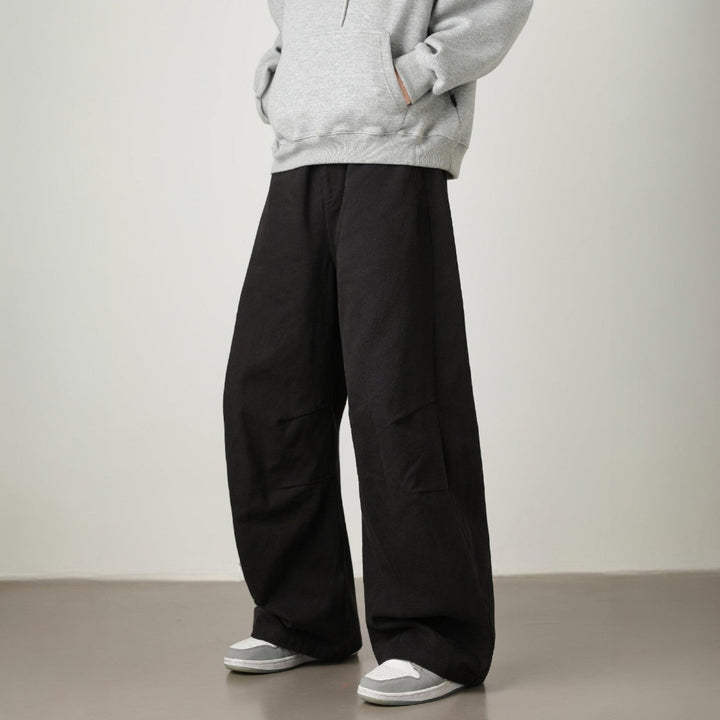 Men’s Wide-Leg Panel Pants with Belt Loops