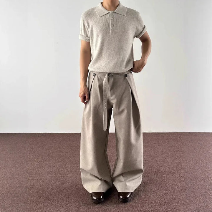 Men’s Wide-Leg Straight Pants