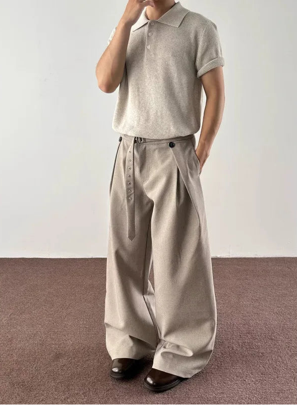 Men’s Wide-Leg Straight Pants