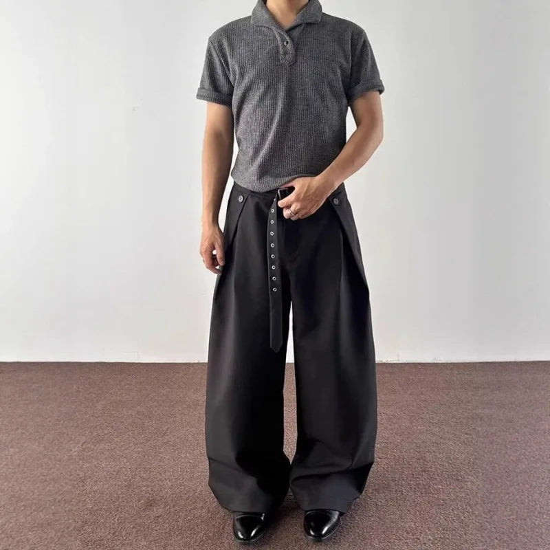 Men’s Wide-Leg Straight Pants