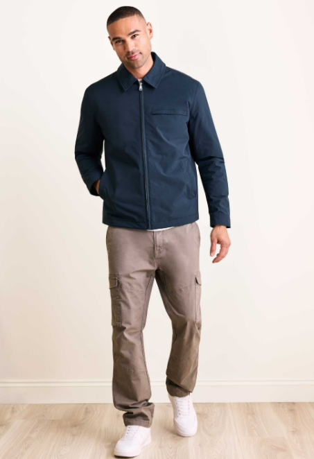 Men’s Zip-Front Jacket With Chest Pocket