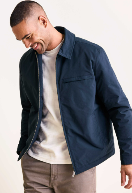 Men’s Zip-Front Jacket With Chest Pocket