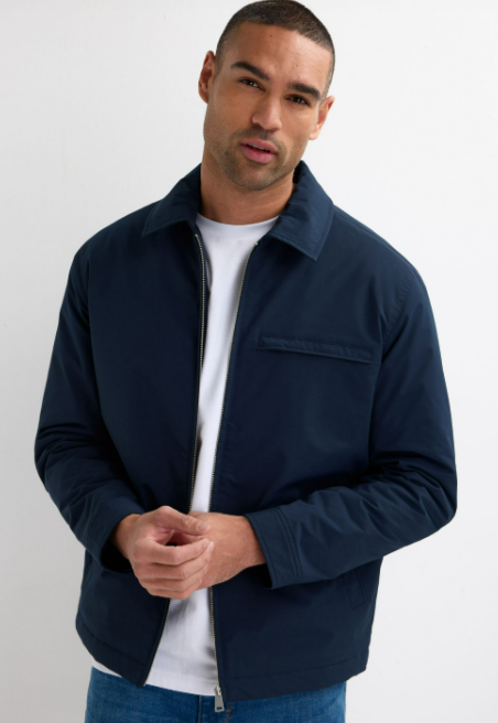 Men’s Zip-Front Jacket With Chest Pocket