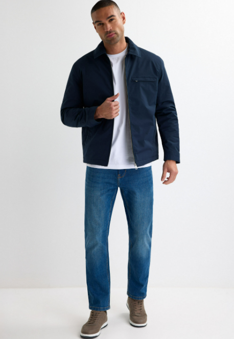 Men’s Zip-Front Jacket With Chest Pocket