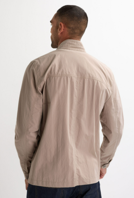 Men’s Zip Front Jacket With Stand Collar And Chest Zip Pocket