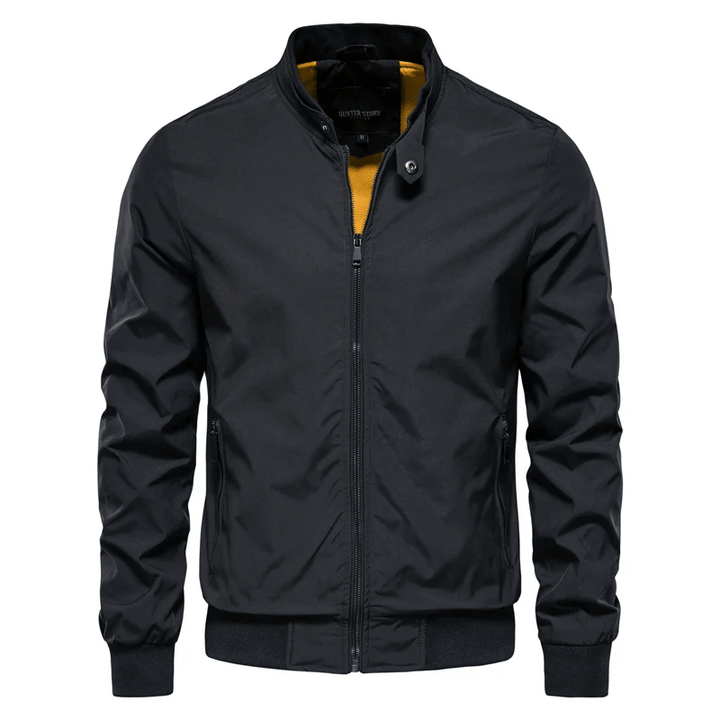 Men’s Zip-Front Stand Collar Jacket