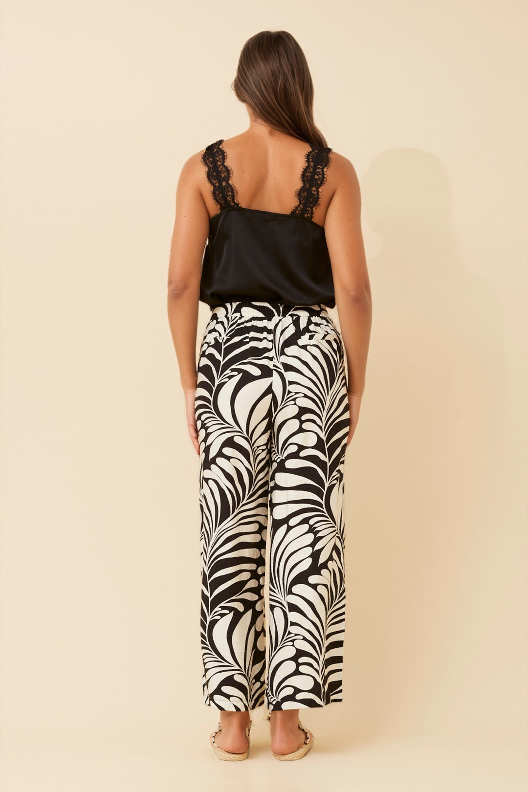 Women’s Abstract Print Wide Leg Pants