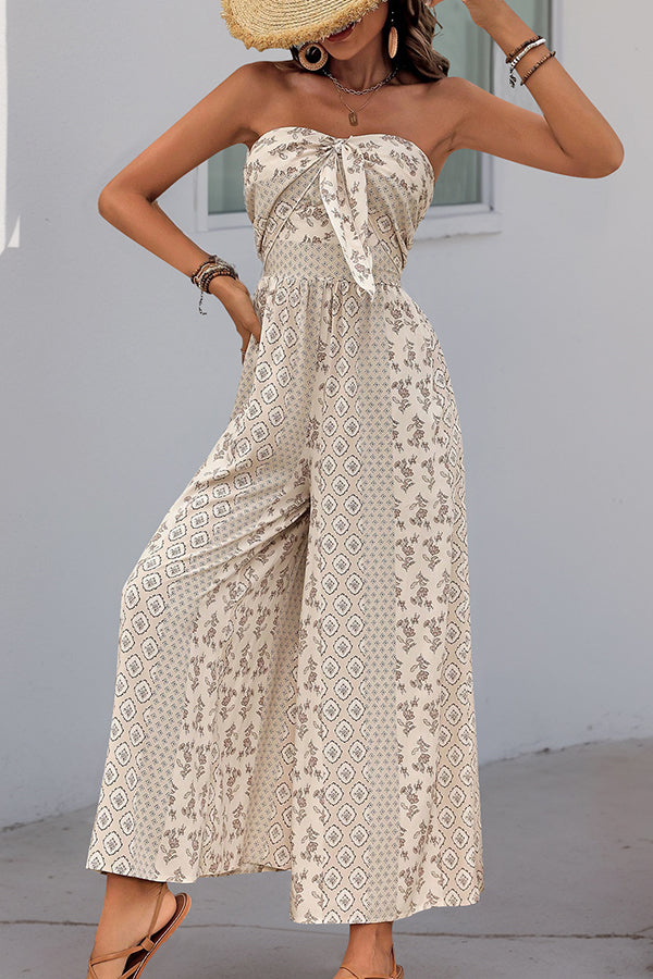 Women’s Bandeau Printed Jumpsuit