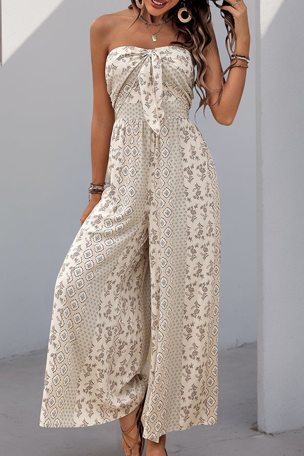 Women’s Bandeau Printed Jumpsuit