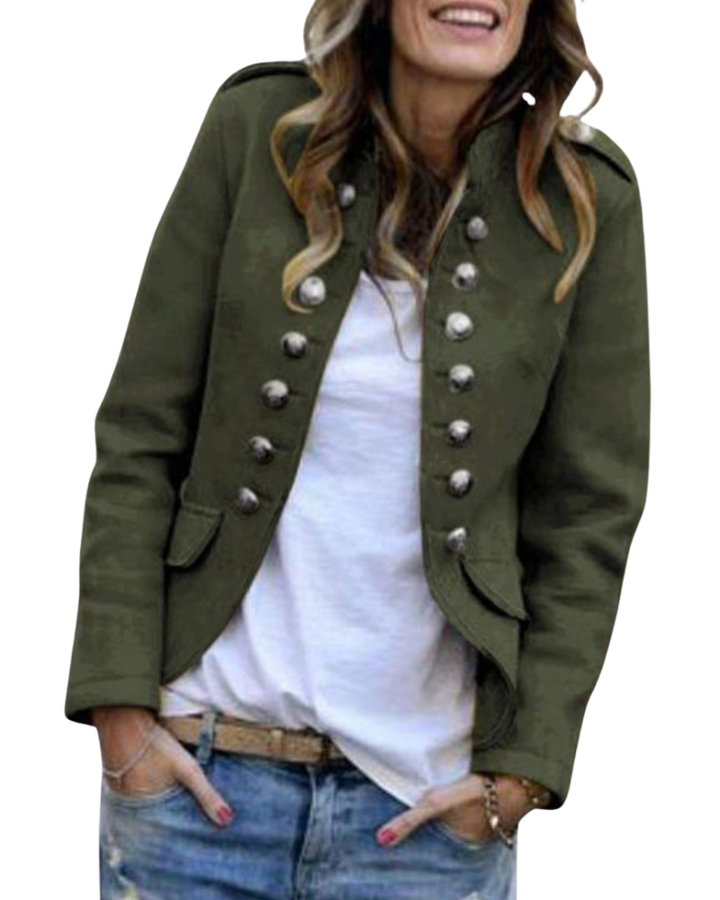 Women’s Button-Front Cropped Blazer