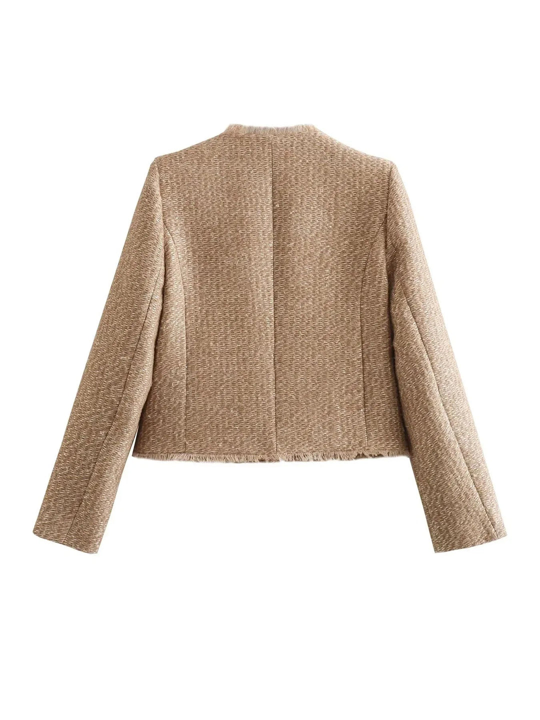 Women’s Cropped Blazer Button Front Jacket
