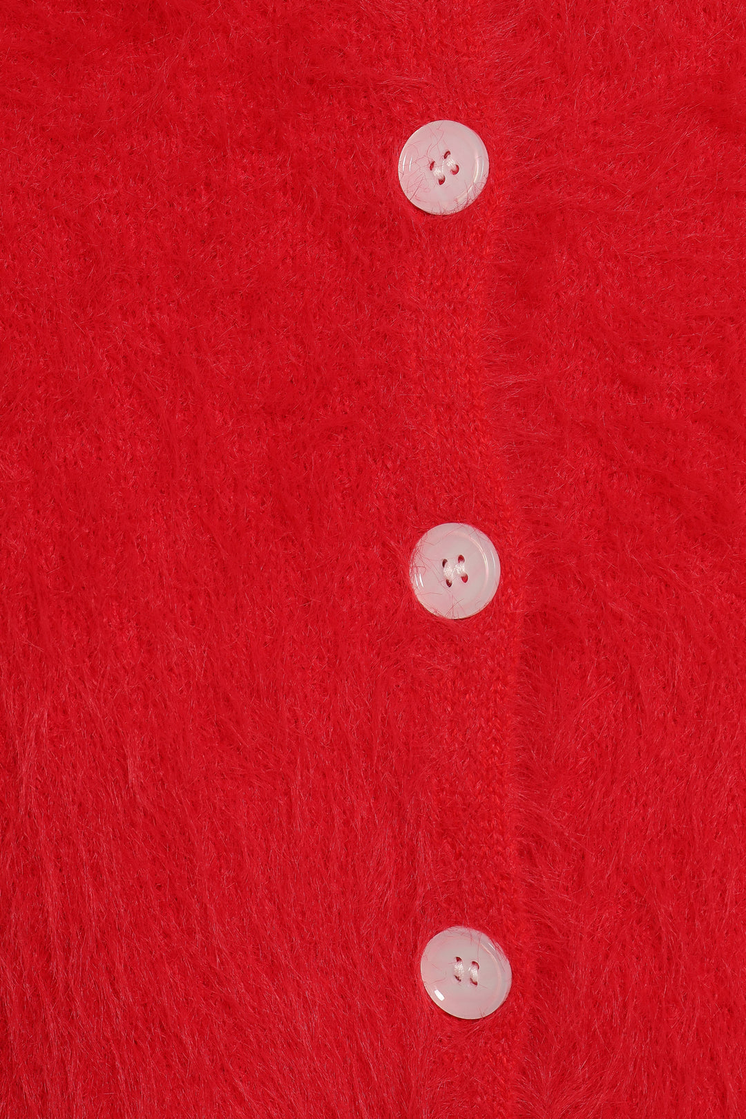 Women’s Cropped Fuzzy Button-Front Cardigan