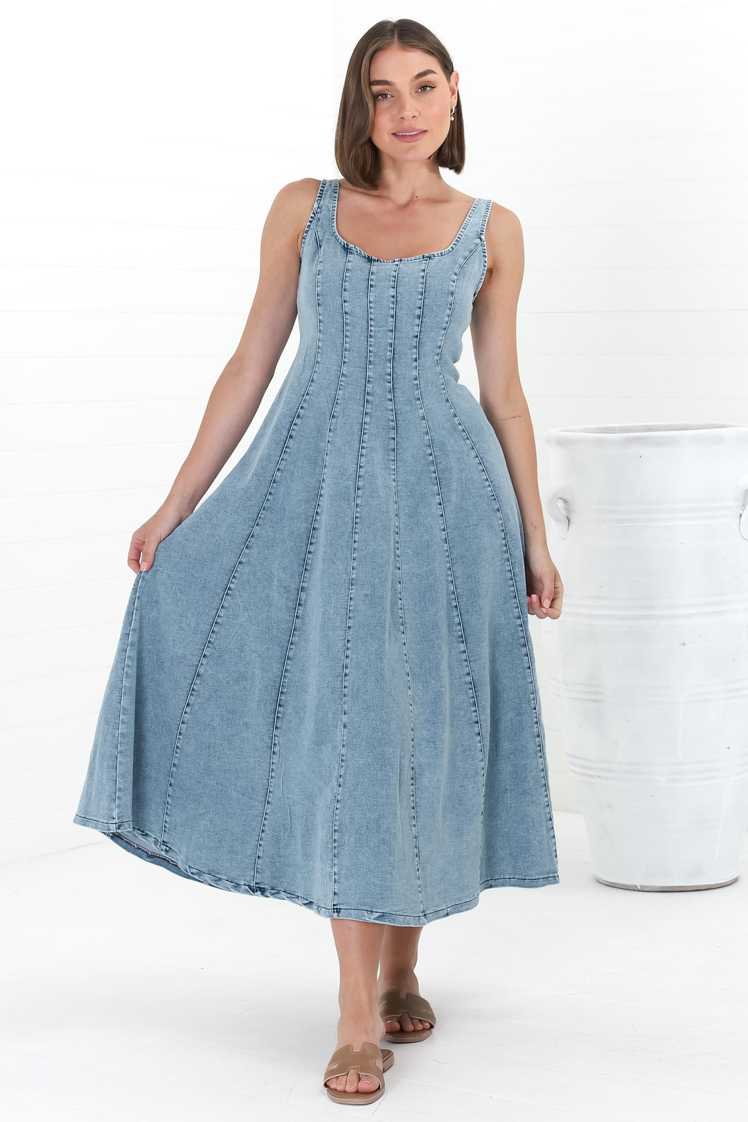 Women’s Denim Midi Dress