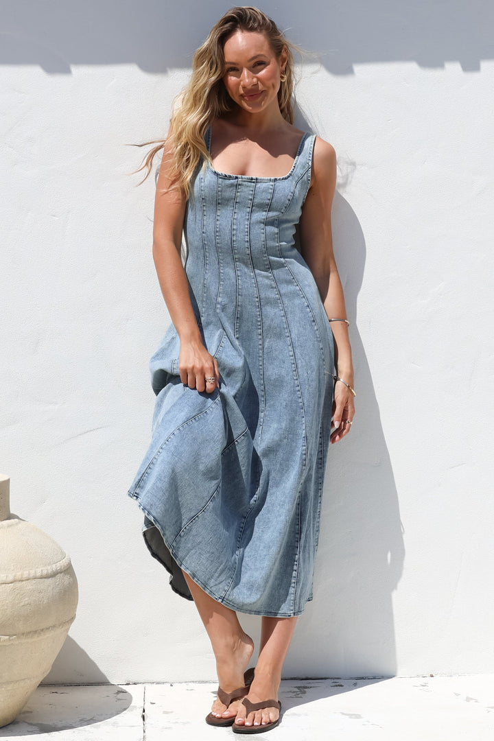 Women’s Denim Midi Dress